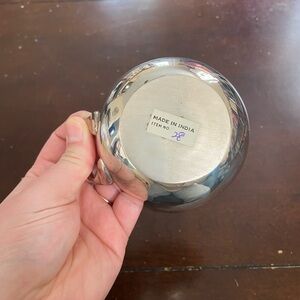 Silver Polished Metal Decorative Bowl